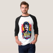 Playera Manga 3/4 I Want to Break Free Tシャツ (正面フル)