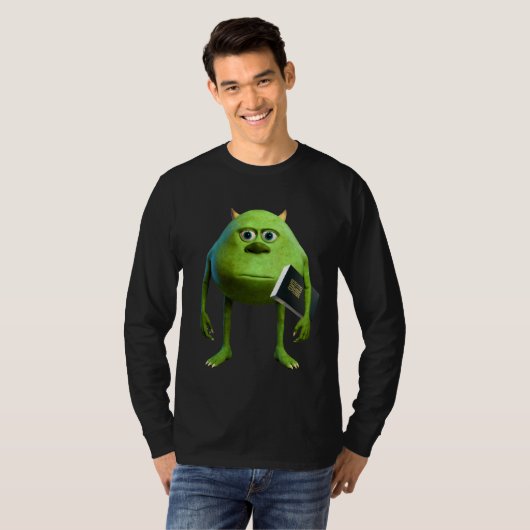 Playera Manga Larga Mike Wazowski con Biblia Tシャツ (正面フル)
