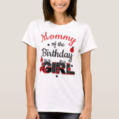 Playera Mommy of the birthday ladybug custom desig Tシャツ (正面)