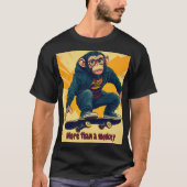 Playera monkey skater  tシャツ (正面)