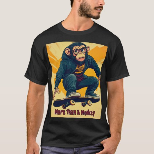 Playera monkey skater  tシャツ (正面)