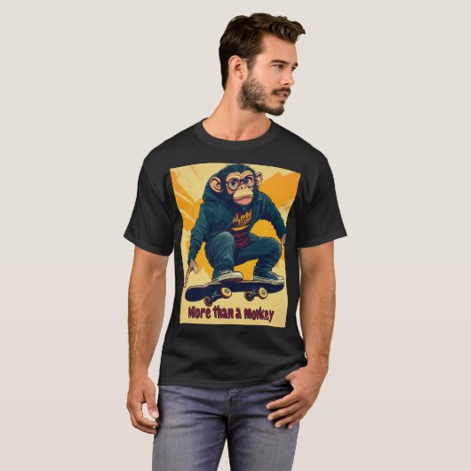 Playera monkey skater  tシャツ (正面フル)