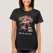 Playera negra mujer catrina tシャツ (正面)