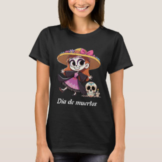 Playera negra mujer catrina tシャツ