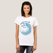 playera ola de agua y peces, fluye como el agua tシャツ (正面フル)