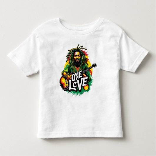 Playera One Love el Rey del Reggae トドラーTシャツ (正面)
