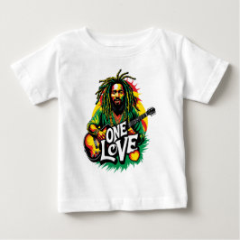 Playera One Love el Rey del Reggae ベビーTシャツ