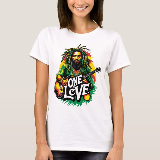 Playera One Love el Rey del Reggae Tシャツ (正面)