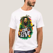 Playera One Love el Rey del Reggae Tシャツ (正面)