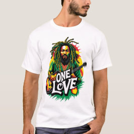 Playera One Love el Rey del Reggae Tシャツ