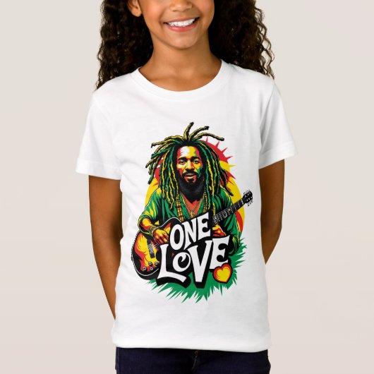 Playera One Love el Rey del Reggae Tシャツ (正面)