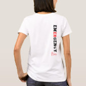 playera para enfermeras de urgencias, letras solo, tシャツ (裏面)