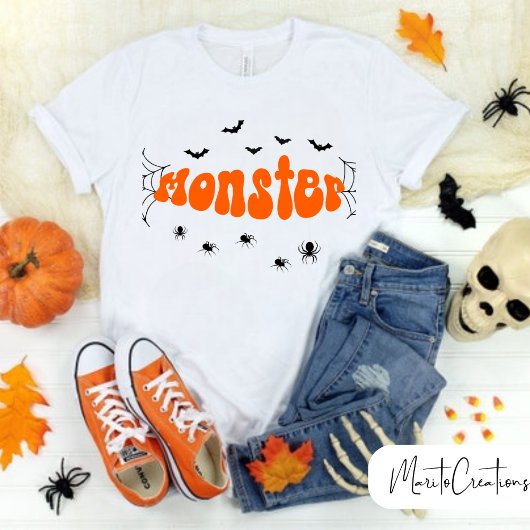 Playera Retro Groovy Halloween Spooky VibesT-Shirt Tシャツ