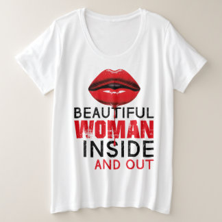 Playera Tallas extra Beautiful Woman プラスサイズTシャツ
