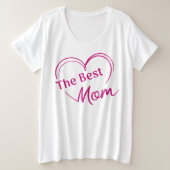Playera  The Best Mom プラスサイズTシャツ (デザイン正面)