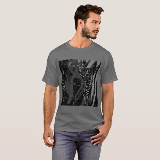 Playera Tshirt Black Lyon brabus music studio 19 2 Tシャツ (正面フル)