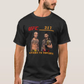 Playera UFC 317, Oliveria vs Topuria Tシャツ (正面)