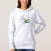 Playera Watercolor Flower Design and Motivacional パーカ (正面)