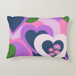 Playful Abstract Heart Accent Pillow アクセントクッション