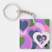 Playful Abstract Heart Acrylic Keychain キーホルダー (正面)