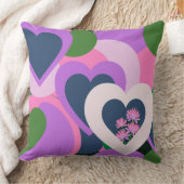 Playful Abstract Heart Throw Pillow クッション (ブランケット)