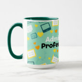 Playful Admin Day Calendar Laptop Heart Art マグカップ (左)