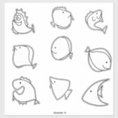 Playful adorable fish シール (シート)