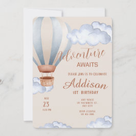 Playful Adventure 1st Birthday Party 招待状