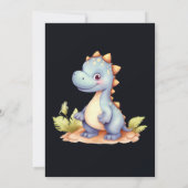 Playful and cute dinosaur Kids Birthday Invitation 招待状 (裏面)