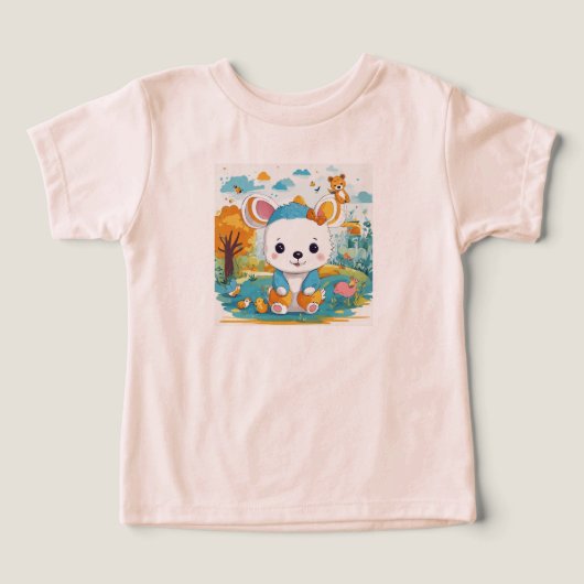 Playful animal project of children's t-shirt (デザイン正面)