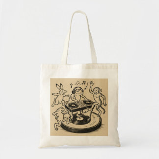 Playful Animals in Traditional Japanese Scroll-Sty トートバッグ