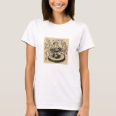 Playful Animals in Traditional Japanese Scroll-Sty Tシャツ (正面)