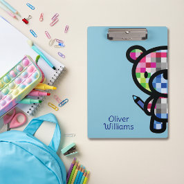 Playful Bear Kids Custom Name クリップボード