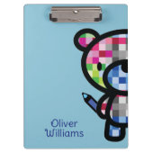 Playful Bear Kids Custom Name クリップボード (正面)