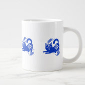 Playful Blue Cat Jumbo Coffee Mug – CozyBun ジャンボコーヒーマグカップ (右)