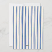 Playful Blue Doodle 3 Photo Christmas シーズンカード (裏面)