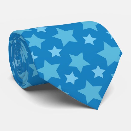 Playful Blue Star Pattern for Cheerful Design ネクタイ (ロール)
