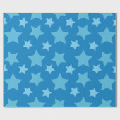 Playful Blue Star Pattern for Cheerful Design ラッピングペーパー (フラット)