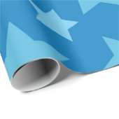 Playful Blue Star Pattern for Cheerful Design ラッピングペーパー (ロールコーナー)