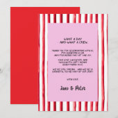 Playful & Bright Modern Wedding Thank You Card サンキューカード (正面/裏面)