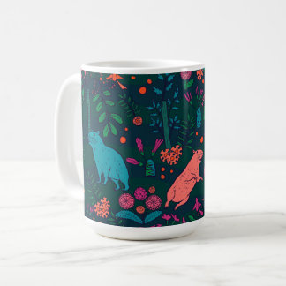 Playful Capybara in the Forest – Tropical Seamless コーヒーマグカップ