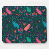 Playful Capybara in the Forest – Tropical Seamless マウスパッド (正面)