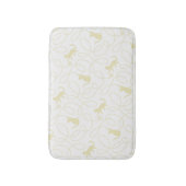 Playful Cat and Yarn Ball Pattern Light Beige バスマット (正面縦)