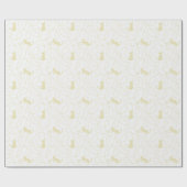 Playful Cat and Yarn Ball Pattern Light Beige ラッピングペーパー (フラット)