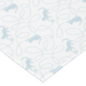 Playful Cat and Yarn Ball Pattern Light Blue テーブルクロス (アングル)