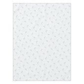 Playful Cat and Yarn Ball Pattern Light Blue テーブルクロス (正面)