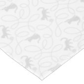 Playful Cat and Yarn Ball Pattern Light Gray テーブルクロス (アングル)