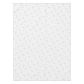 Playful Cat and Yarn Ball Pattern Light Gray テーブルクロス (正面)