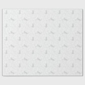 Playful Cat and Yarn Ball Pattern Light Gray ラッピングペーパー (フラット)