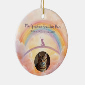 Playful Cat Memorial Rainbow Bridge セラミックオーナメント (右)